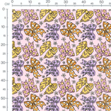 Tissu - Nœuds colorés et motifs animaux