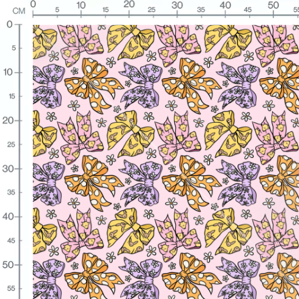 Tissu - Nœuds colorés et motifs animaux