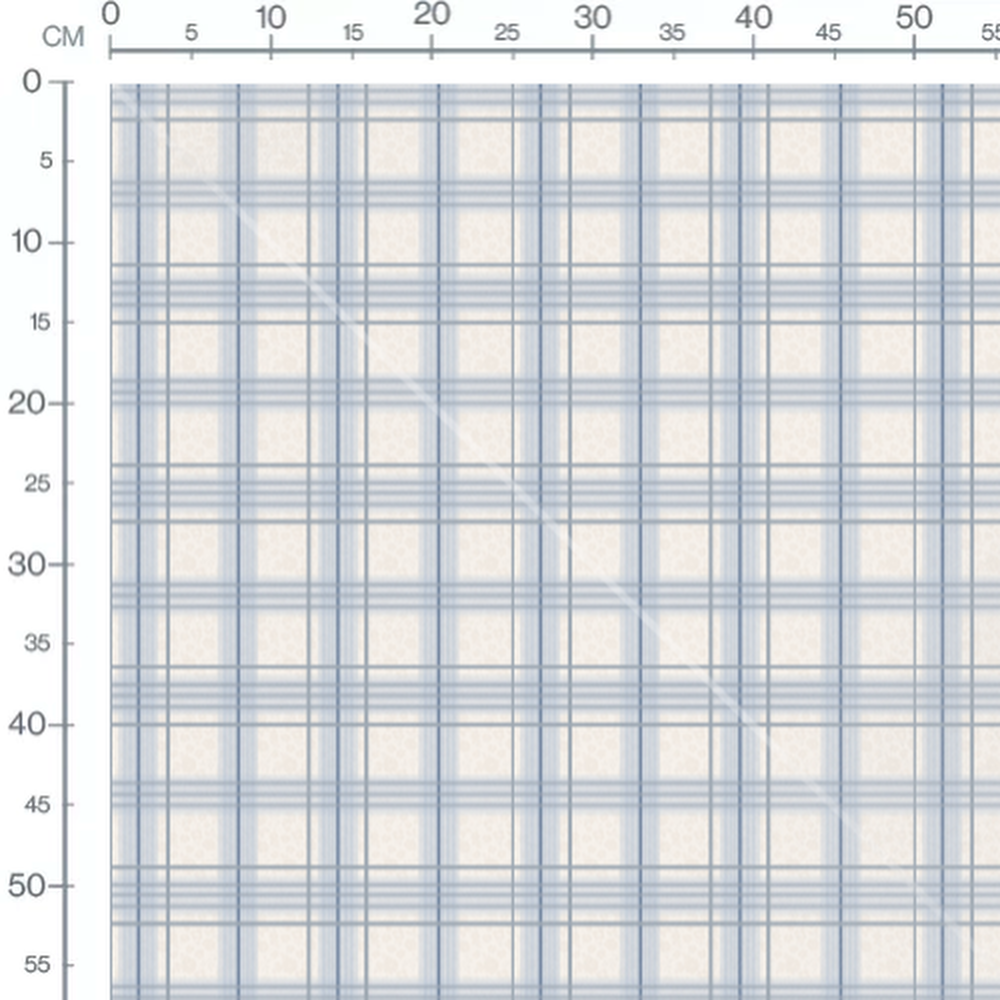 Tissu - Carreaux quadrillés sur crème