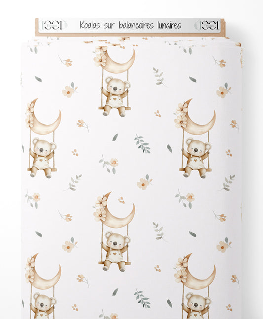 Tissu - Koalas sur balançoires lunaires