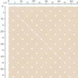 Tissu - Pois blancs sur beige circulaires