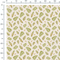 Tissu - Branches brunes et vertes