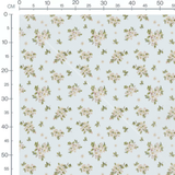 Tissu - Fleurs blanches et bourgeons roses 3
