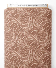 Tissu - Motif abstrait lignes courbes