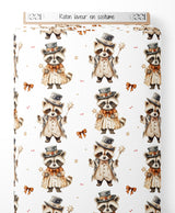 Tissu - Raton laveur en costume