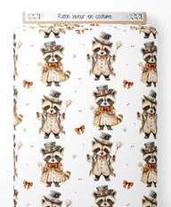 Tissu - Raton laveur en costume