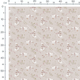 Tissu - Canards et lapins sur beige 2