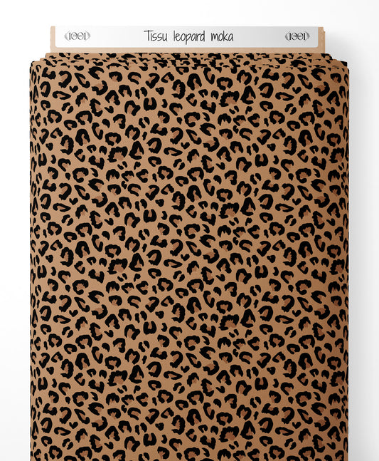 Tissu - leopard moka