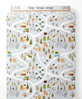 Tissu - Village féerique enneigé