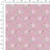Tissu - Roses et bourgeons délicats