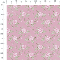 Tissu - Roses et bourgeons délicats