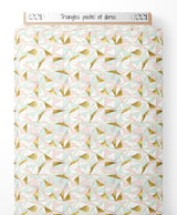 Tissu - Triangles pastel et dorés