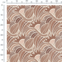 Tissu - Formes courbes brunes