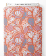 Tissu - Feuilles courbes multicolores