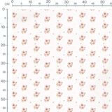 Tissu - Fleurs roses et brunes délicates 3