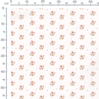 Tissu - Fleurs roses et brunes délicates 3