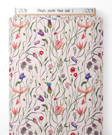 Tissu - Fleurs pastel sur fond clair 2