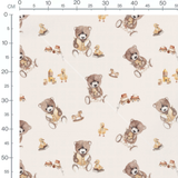 Tissu - Oursons et jouets sur beige 4