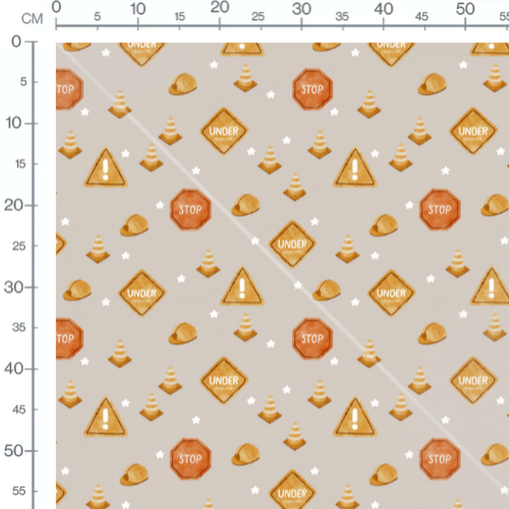 Tissu - Panneaux et cônes orange