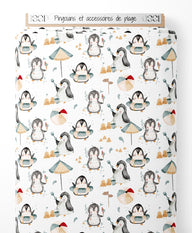 Tissu - Pingouins et accessoires de plage
