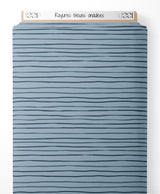 Tissu - Rayures bleues ondulées
