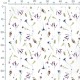 Tissu - Fleurs violettes aquarelle