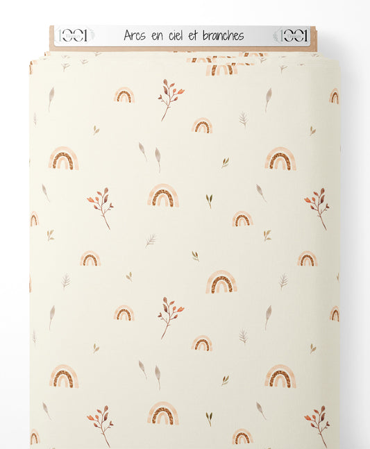 Tissu - Arcs-en-ciel et branches