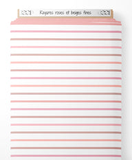 Tissu - Rayures roses et beiges fines
