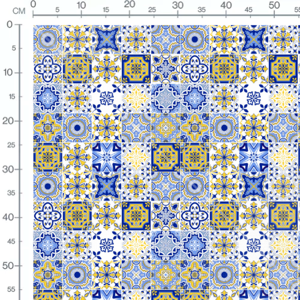 Tissu - Carreaux géométriques variés 2