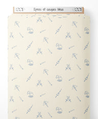 Tissu - Épées et casques bleus