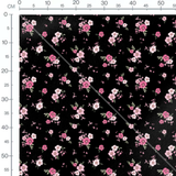 Tissu - Fleurs roses et blanches 5