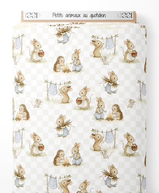 Tissu - Petits animaux au quotidien