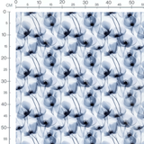 Tissu - Tissu Fleur Xray Bleu Clair