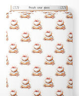 Tissu - Biscuits cœur glacés