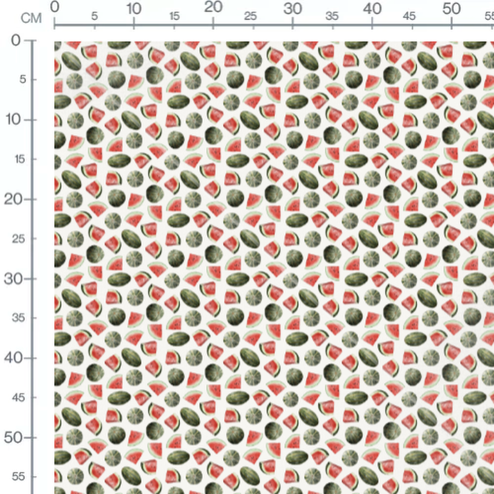 Tissu - Tranches et rondelles de pastèque