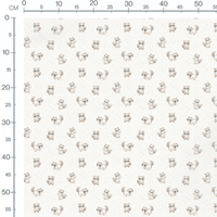 Tissu - Raton laveurs sur fond blanc
