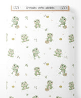 Tissu - Grenouilles vertes adorables