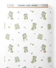 Tissu - Grenouilles vertes adorables