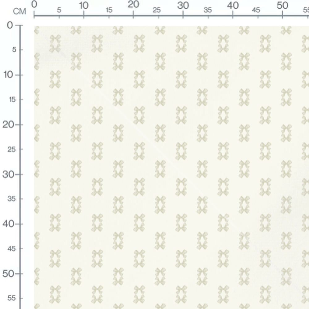 Tissu - Nœuds gris sur crème simple