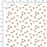 Tissu - Ours souriants et citrouilles