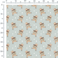 Tissu - Ours patinant sur glace