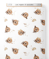 Tissu - Lions mignons et accessoires