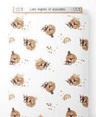 Tissu - Lions mignons et accessoires