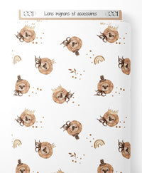 Tissu - Lions mignons et accessoires