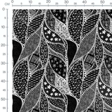 Tissu - Motif patchwork noir et blanc