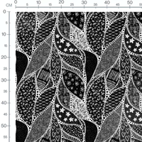 Tissu - Motif patchwork noir et blanc
