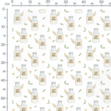 Tissu - Bouteilles de lait d'avoine