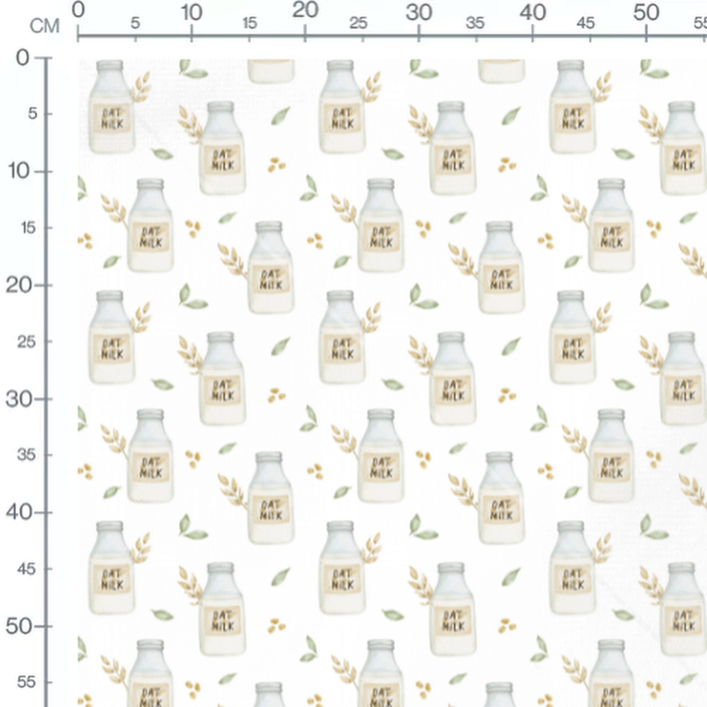 Tissu - Bouteilles de lait d'avoine