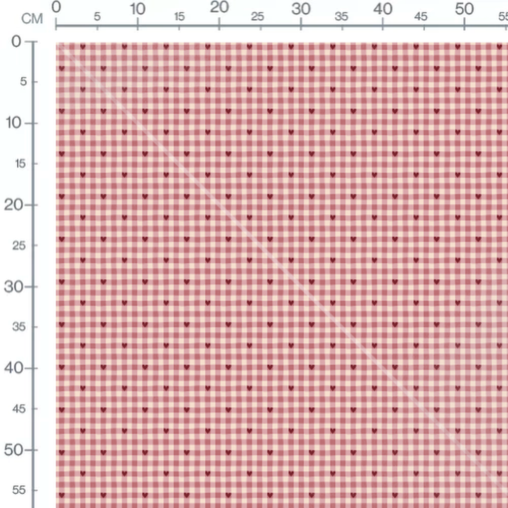 Tissu - Fleurs roses sur fond crème doux