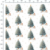 Tissu - Sapin et cadeaux de Noël